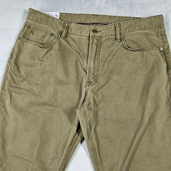 Polo Ralph Lauren Varick Slim Fit Straight Leg Jeans Mens Size 38x28 Olive Green - Picture 2 of 15